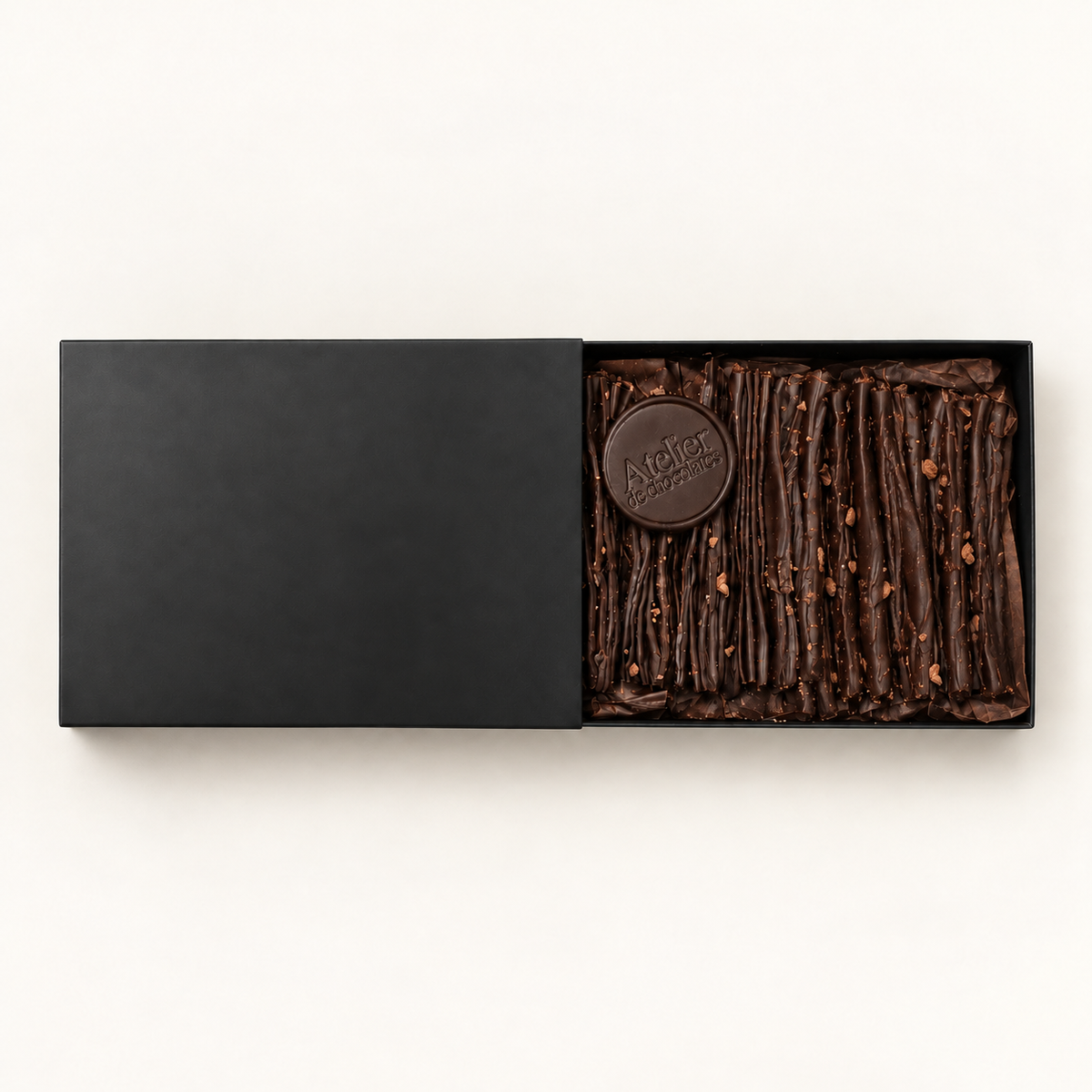 Chocolate en Rama 70% Cacao con Nibs de Cacao