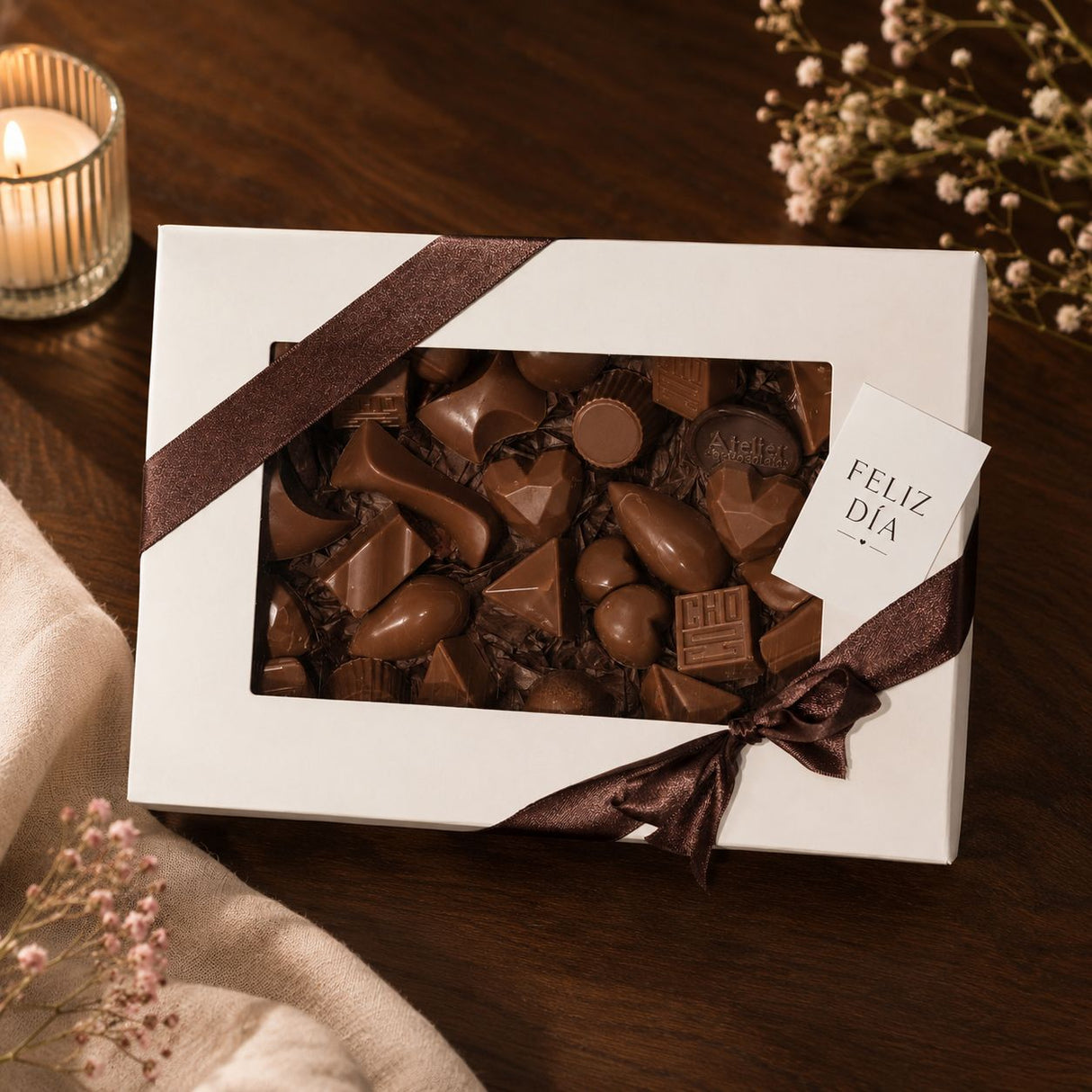 Bombones Artesanales Chocolate con Leche · Selección 28 Piezas