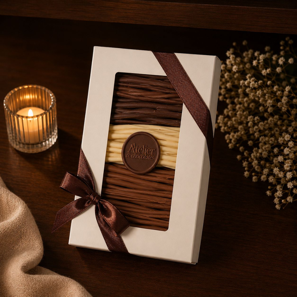 Chocolates en Rama Artesanales · Selección Tres Chocolates · Caja Mediana