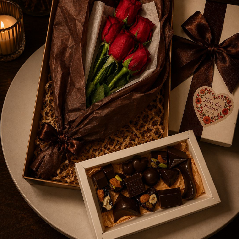 Caja Rosas & Bombones Artesanales · Edición Especial
