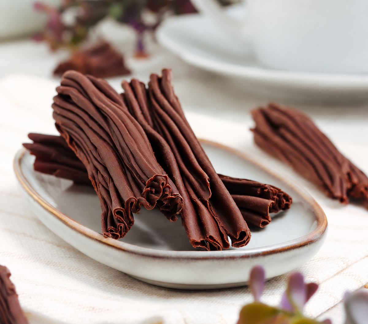 Detalle del chocolate en rama de Atelier